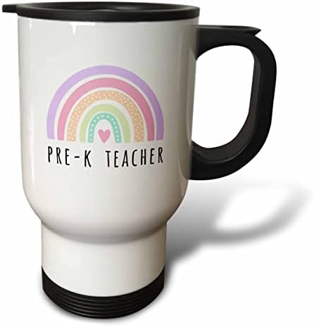 3DROSE PRE -K наставник Симпатична бохо виножито пред училиште предава подарок - чаши за патувања