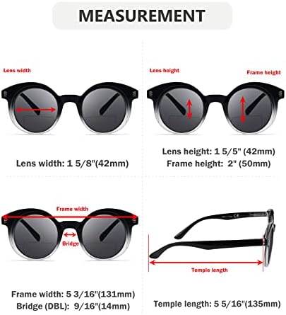 Очила за Очи 4-спакувајте Бифокални Очила За Читање За Жени Мали Тркалезни Двофокални Читатели