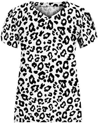 Маичка за блуза за дами есен летен краток ракав памук против вратот графички лабав вклопување опуштена вклопена маица за бранч wv wv