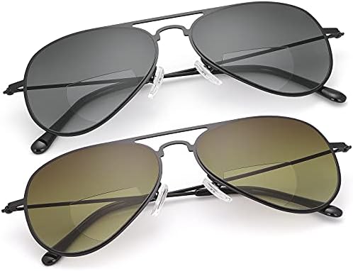 Вепиант 2 Пара Бифокални Очила ЗА Читање УВ400 Заштитни Очила За Сонце Читачи На Сонце Возење Очила Нијанси Против Отсјај Очила