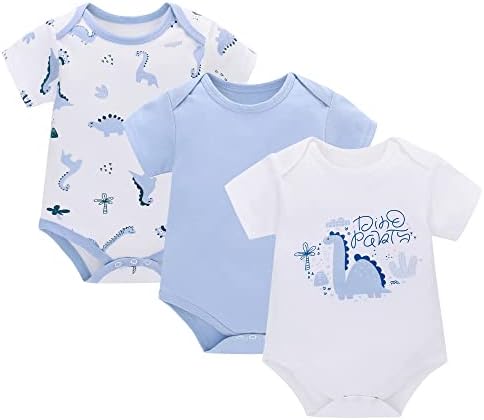 Лат 3 парчиња бебешки нозе пижами ， новороденчиња момчиња момчиња едноделни стапала Спиење новороденче памучна облека за спиење облека, дизајн