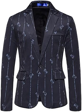 ADSSDQ јакна со отворена бура од бура Менс со долги ракави јакна со цврста пролет копче Обична удобност V вратот пријатна датум