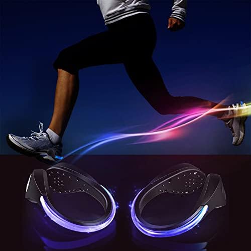 Yafiygi Светла за чевли за трчање во текот на ноќта за полнење RGB Strobe и стабилен режим на блиц во боја Безбедносни клип светла