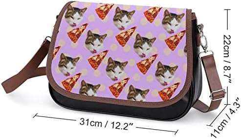 Мачка Пица Љубовник Кожа Крстот Торба Мала Торба Чанта Мода Фани Пакет Патување Рамо Дневен Пакет За Мажи Жени