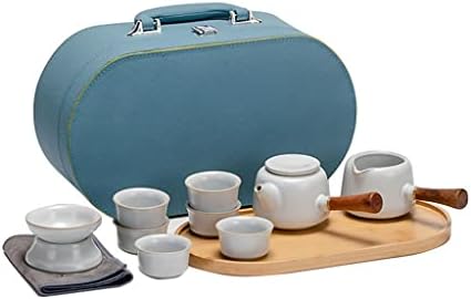 ZLXDP патувања за патувања со чај, преносна торба дома, приготвувајќи чајник керамички чај од отворено, поставени подароци