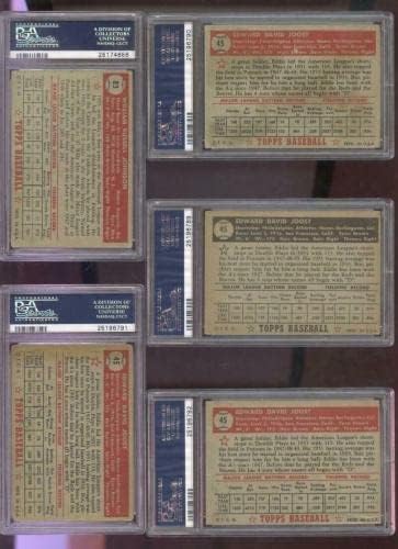 1952 Топпс 45 Еди ostоост ПСА 1,5 оценета бејзбол картичка Атлетика Црвен бек МЛБ - Плочани бејзбол картички
