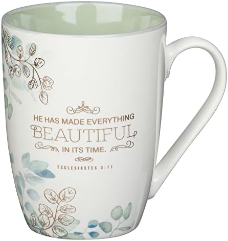 Христијанска уметност подароци Керамика Охрабрувачки кафе и чај чаша за жени: Направи сè убаво - Проповедник 3:11 Инспирација Библијата