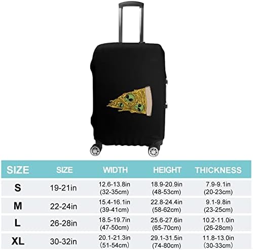 Зелена туѓа глава на капакот за багаж за пица смешен патнички куфер за заштитен куфер
