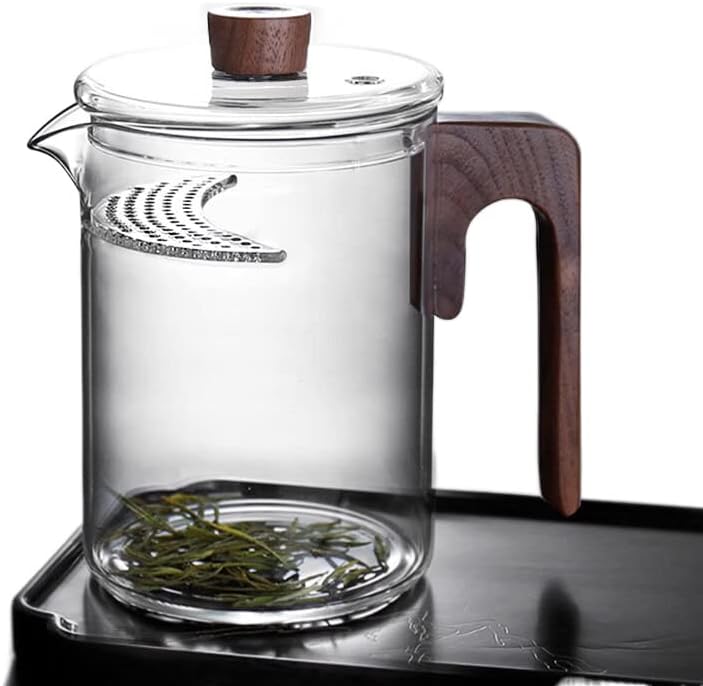 Голем капацитет стаклен филтер за чај чај од чај од чај зелена чај полумесечина шпорет за готвење чај чај сет домаќинство единечен тенџере