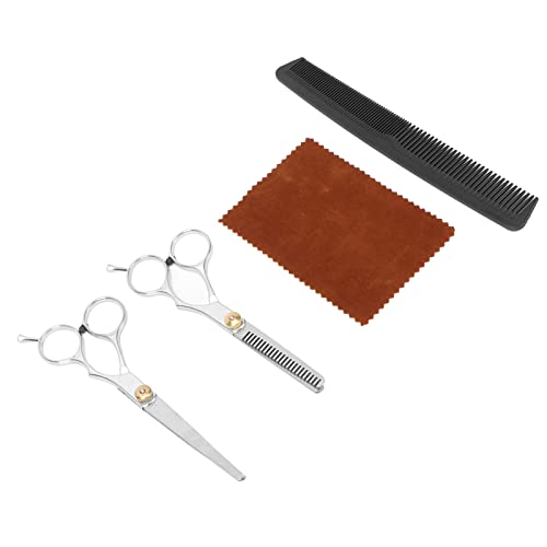 Берберски Ножици Поставете Сребрен Designономски Дизајн Заоблена Рачка Професионални Ножици За Разредување За Салон За Сечење Коса