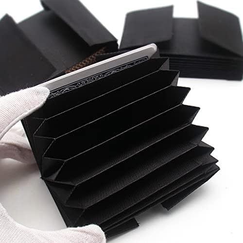 ВЕЛЕСТР 2-пакуван држач за кожни картички на паричник за патент, вметнување торба за кожни торби, црна боја, црна