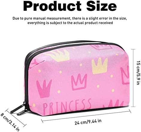 Розова Принцеза Круна Симпатична Електронски Организатор, Заштитна Кутија За Носење Отпорна На Удари, Торбичка За Организатор