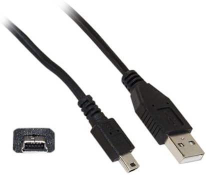 Кабел на големо 1,5 стапки Мини USB 2.0 Кабел, Црн, Тип А Машки/Мини-Б Машки, Машки до 5 Пински МИНИ-Б СО ГОЛЕМА Брзина USB Кабел, Тип