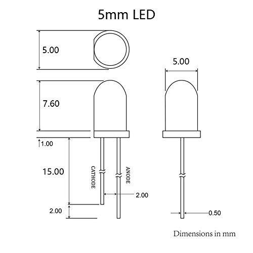 Treedix 10 mm LED и 5мм светло -емитувачки диоди комплет компатибилен со Arduino