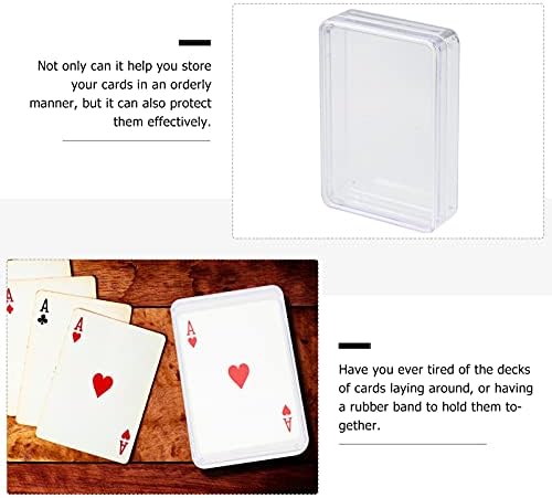 Случај за играње на кутии за кутија за канали за или послужавник пластични картички чисти декоративно складирање на покер празно стареење