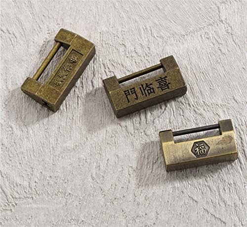 Антички ретро катанец Декоративни гроздобер кинески заклучени мини клучни брави за мали дрвени кутии за складирање на накит 1 парчиња