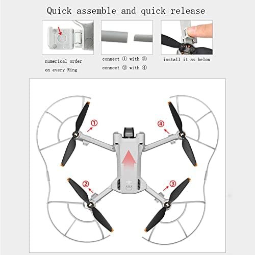 Заштита на прстенот за заштита на сечилото на личифит пропелер 360 ° Заштитна обвивка за DJI Mini 3 Pro Додатоци за дронови