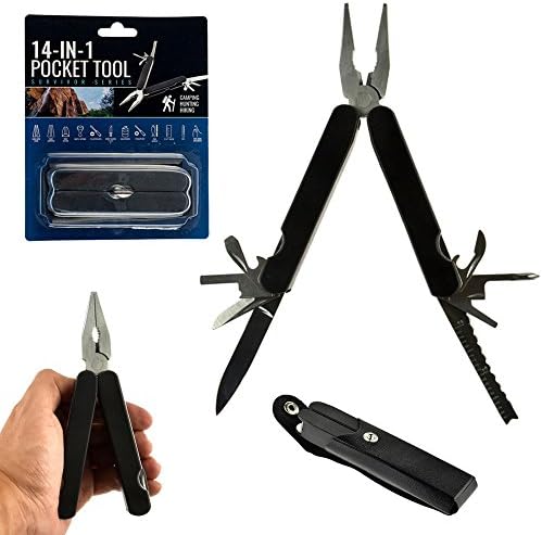 14 во 1 џебна алатка на отворено преживеајте комплет за кампување со мулти ножеви и алатки