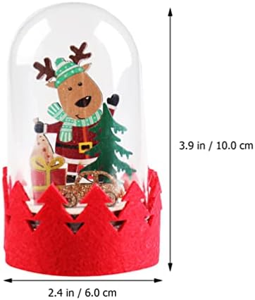 Nuobesty Божиќен снежен глобус со лесен декоративен ПВЦ покритие за украс на табели за домашно украсување деца роденденски подарок