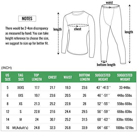 Terodaco Boys Thermal Долна облека 2 парчиња Атлетски основни слоеви за компресија кошули за компресија и хеланки
