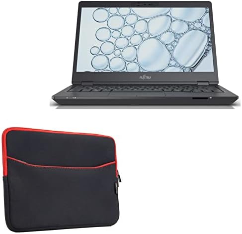 Case Boxwave Case компатибилен со Fujitsu Lifebook U7310 - Softsuit со џеб, мека торбичка неопрена покривка на патент џеб за