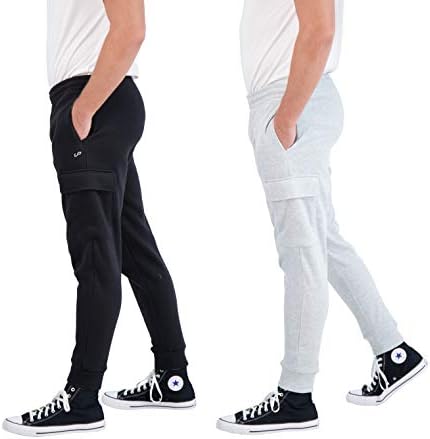 Unipro Mens 2 пакуваат џогерни џогерки со џебови со карго -панталони за тренинг и обука