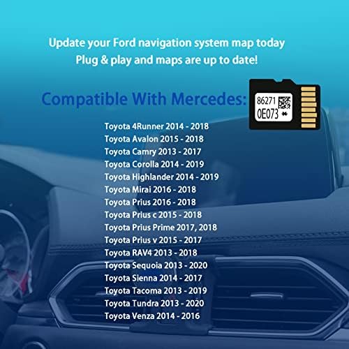 2021 Навигација SD картичка компатибилен со Toyota Highlander Prius 4Runner RAV4 GPS Tundra мапа Ажурирање 86271-0E073