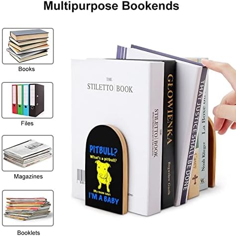Питбул Тато Мали Дрвени Книги Поддржуваат Нелизгачки Тешки Полици Книга Штанд За Канцеларија Дома Кујна Библиотека