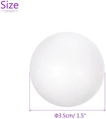 Dmiotech 75 пакет 1,4 инчен топки од пена полистирен тркалезна цврста пена топка бела за занаети за DIY, уметност, забавна декорација