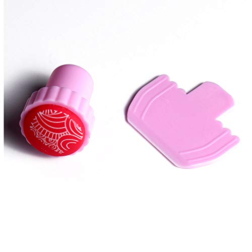 BeautyLeader 10 парчиња за печатење на ноктите плочи + 1 Stamper + 1 стругалка чипка цветна животинска шема за нокти уметнички печат за