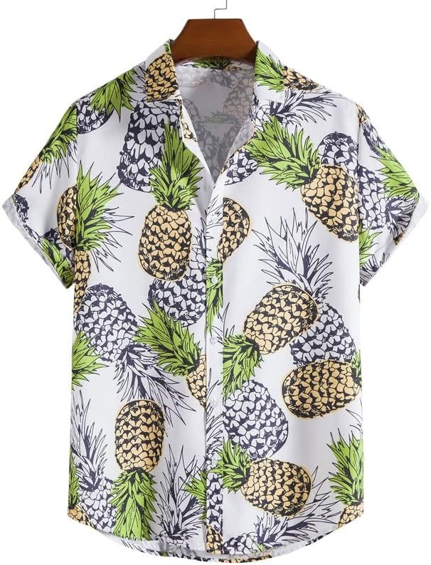 Н/А машка трендовски лабава лабава голема големина на хавајски шорцеви за кошула на плажа