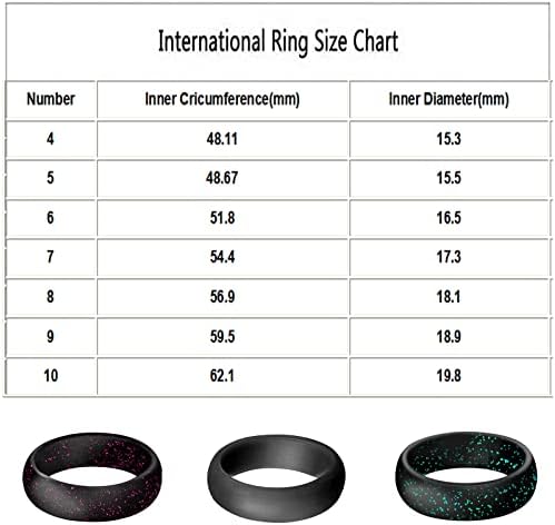 2023 Нов силиконски прстен 5,7 мм широк прстен јога прстен спортски бисер светла силиконска прстен прстен прстен прстен прстен