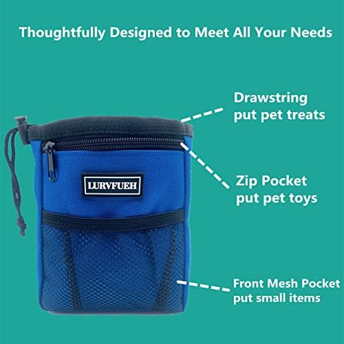 Lurvfueh 4 во 1 торбичка за третирање на кучиња, 3 начини да носите мулти-џебни раце бесплатен половински појас Фани Пакет, со