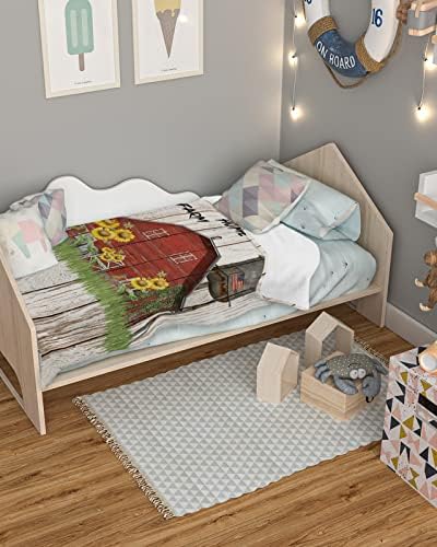 Бебе ќебе - 30 x 40 - Сончоци од дрва од дрвени куќи Супер меки бебешки ќебиња за девојчиња за момчиња | Примање ќебе | Идеално за новороденчиња, креветчиња, колички и туш