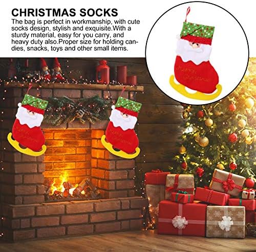 Doitool 1 парчиња висечки торбички чорапи за дизајн торбичка Божиќен декор
