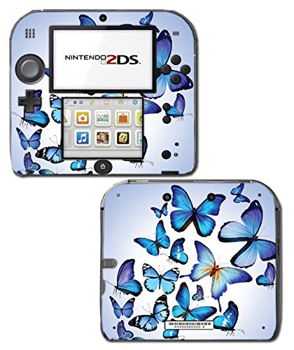 Прилично сино виолетова пеперутки Видео игра Винил Декларална налепница на кожата за налепница за Nintendo 2DS системска конзола