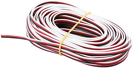 BDHI 32ft 10m 3-насочен серво кабел 22awg 60 јадра рамна жица за JR Hitec Futaba