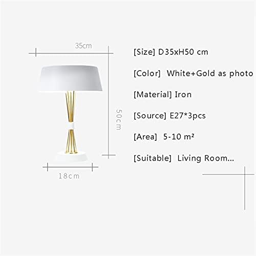 ZXB-SHOP Office Room Desk LARD LED биро ламба за креветчиња за кревет, нордиски стил, ламба со бела метална абажур за светло за спална соба за
