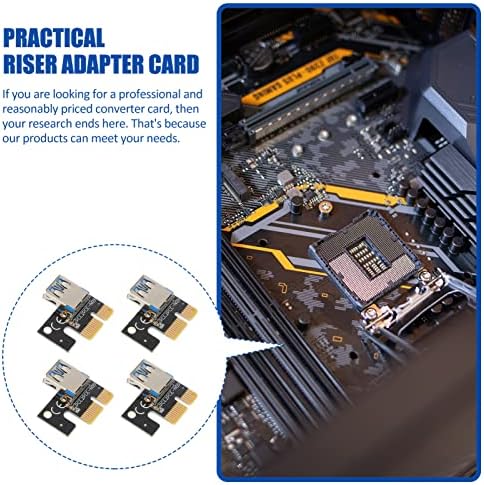 Адаптер за адаптер Solustre 4PCS Премиум Адаптер картички Корисни pci- e 1x до 16x конвертори Продолжен кабел компјутер