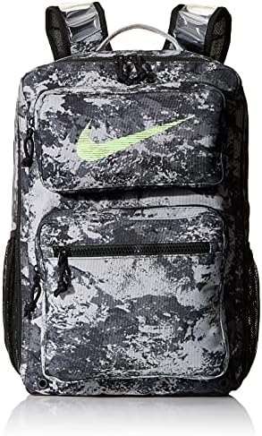 Nike Utility Speed ​​-GFX низ целата печатена ранец честички сива/црна/вар експлозија -