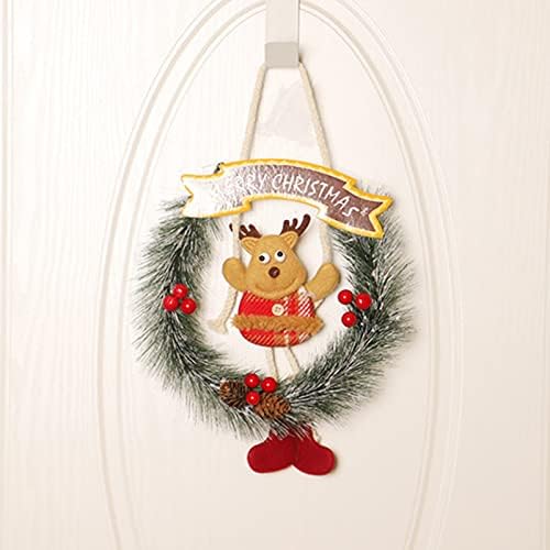 Божиќна Венец Приврзоци Орнаменти Божиќна Кадифен Венец За Спојување Кукли За Семејни Празници Украси Од Влезната Врата