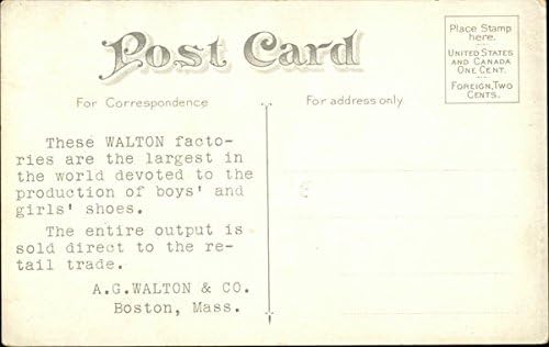 Фабрики на чевли во Волтон, Бостон, Масачусетс Бостон, Масачусетс м -р оригинална античка разгледница