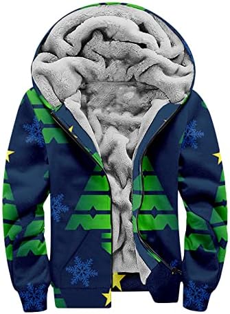 ADSSDQ преголема јакна, плус големина основна приморска качулка, целосен ракав зимски вклопни топли џемпери графички графики1111