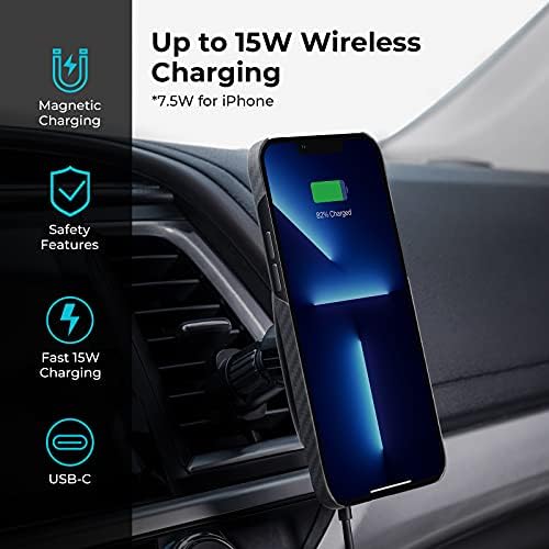 Заштитно куќиште на Питака за iPhone 14 Pro 6,7 инчи и Magsafe Car Mount Charger Magnetice Wireless Reporting Car држач со вентилатор за ладење