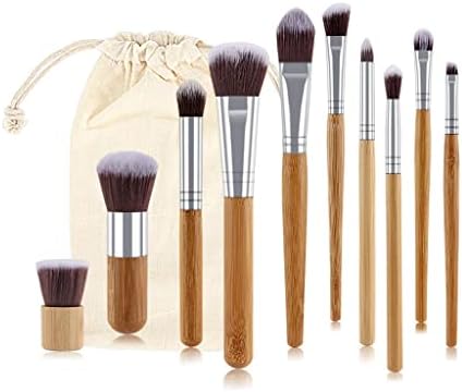 Cujux 11pcs Природна бамбус рачка за шминка за шминка Поставете козметички алатка за козметика