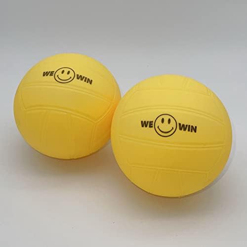 Топки за замена на AoloweWin | Спортски топки со RoundNet | Силна топка за отскокнување | Lawn Beach Mini-Volleyball | 3,5 инчи жолти меки