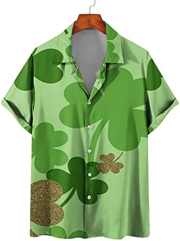 Маица за маица „Свети Патрикс“, мажи или женски ирски џемпер, обична екипа на вратот на екипажот на врвовите на шамаровите блузи спортски маички