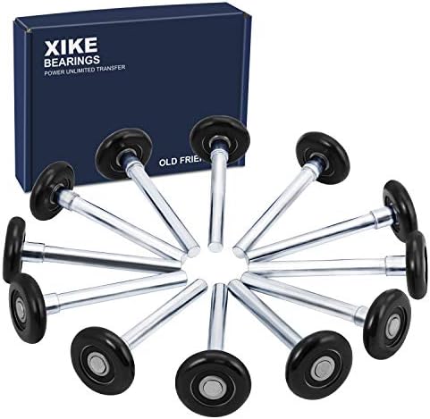 XiKe 10 Пакет Сина 2 Најлон Гаража Врата Ролери 4 Матични, Тивок/Издржлив И Висок Оптоварување, Користете 6200-2RS Двојно Заптивки Прецизност лежишта.