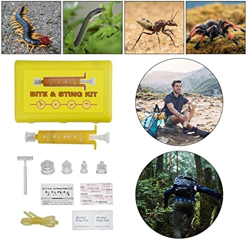 Комплет за залак на змии Zmarthumb, инсекти Bug Bee STING Tool, алатка за вшмукување на екстрактор на отров, итни случаи за прва помош