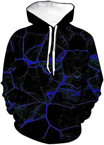 Машка кошула маичка мажи Обични 3Д печатени долги ракави o врат џемпер пуловер лабава качулка врв